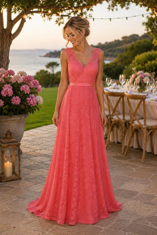 Vivienne Plum Long-Sleeve Gown